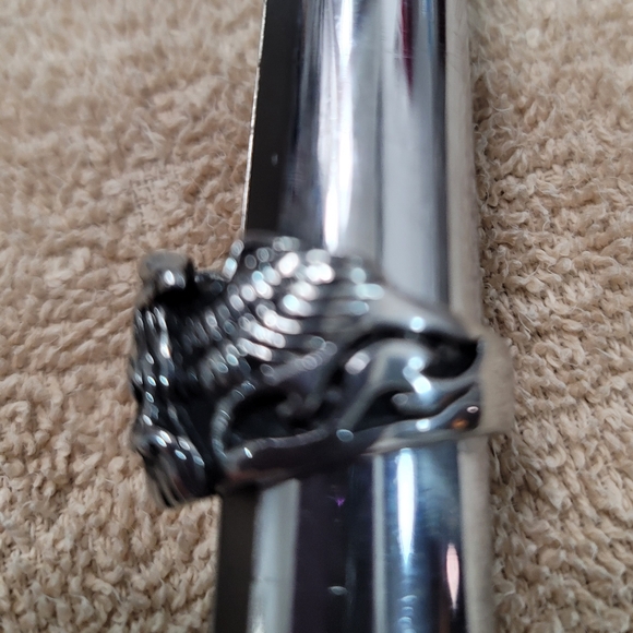 Men's Stainless Steel Eagle Ring - Picture 4 of 7